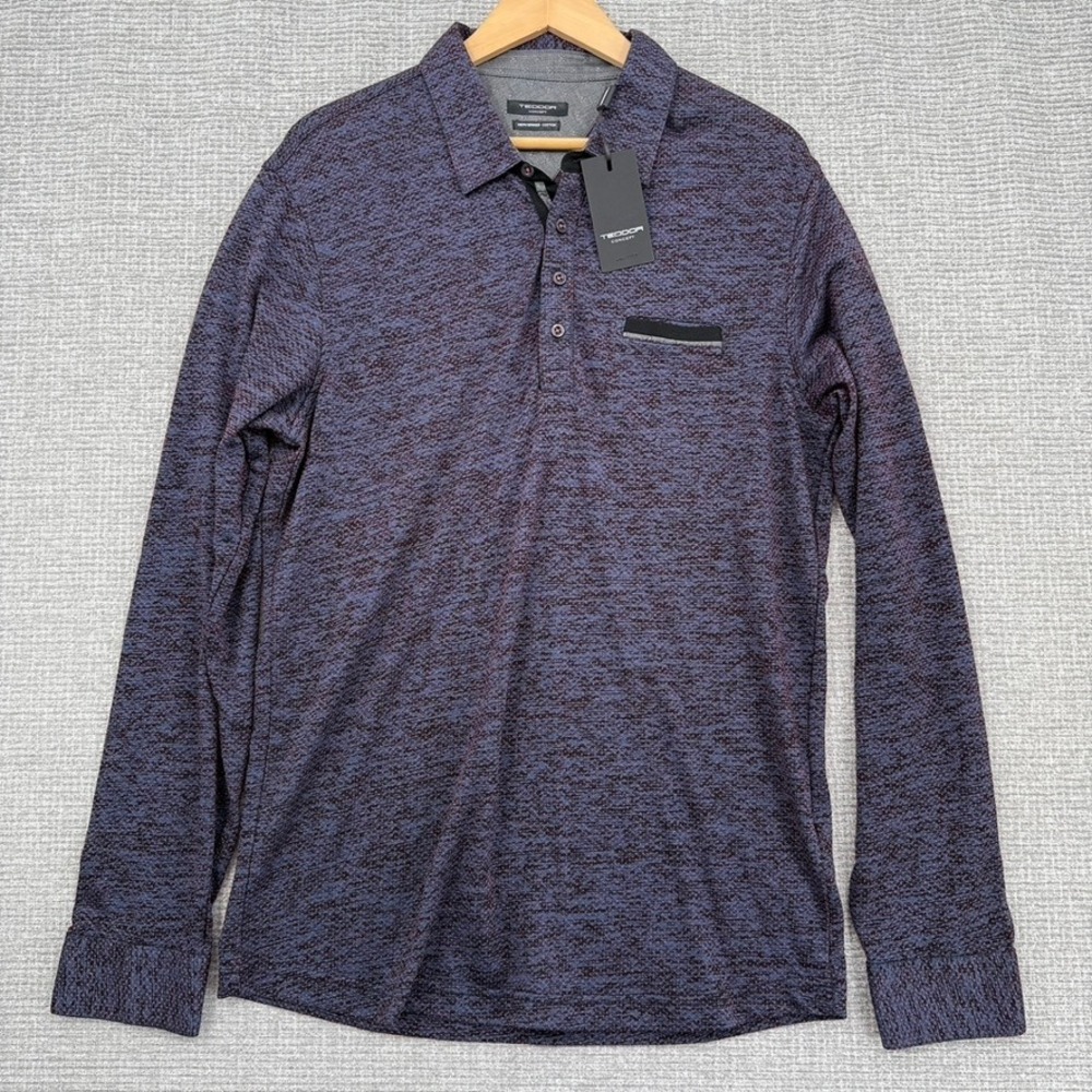 Teodor Concept Polo Shirt Long Sleeve Mercerised Cotton Slim Fit XL Golf Perform